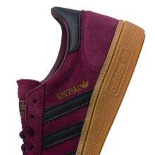 女士复古手球特制橡胶外底纺织鞋垫舒适运动鞋 JR3848 - 醬紫色/黑色/金色 - 查看 6