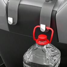 Ganchos para reposacabezas de coche, paquete de 2 ganchos de piel de microfibra para asientos traseros para monederos y bolsas, accesorios universales para organizador de coche negro - 2 piezas + gris - Ver 8