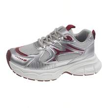 Red Niche Chunky Sneakers For Women, 2025 Summer New Versatile Student Campus Style Lightweight Casual Shoes, - Red - View 6