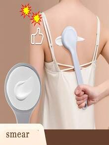 1 pièce Brosse ergonomique à long manche pour lotion corporelle - avec tampon éponge, atteint facilement les zones difficiles, exfoliation en douceur et hydratation, outil de soins de la peau quotidiens, application lisse et pratique