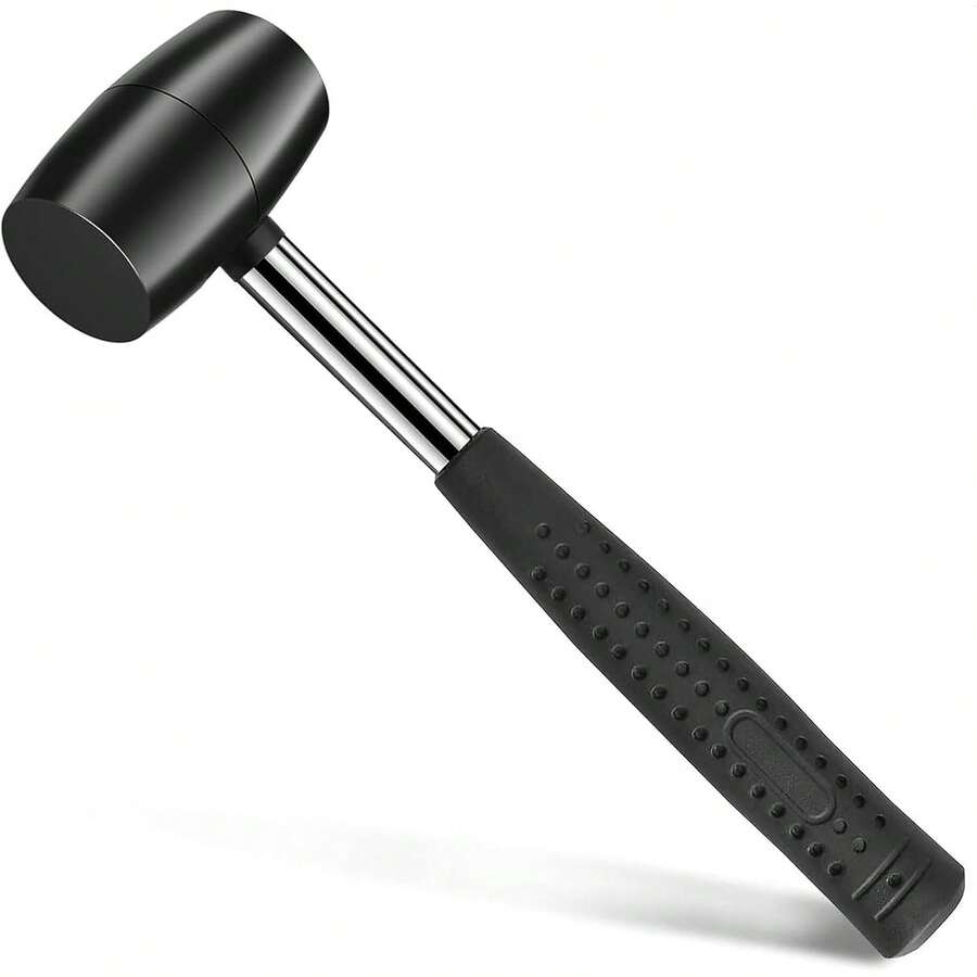 Martillo De Goma, Martillo Mazo Goma, Mazo De Goma Doble Cara Suelos, Estacas De Tienda, Carpintería, Camping (16 Onzas) - 1 - Ver 1