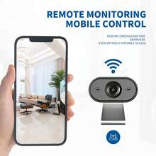 1个迷你方形高清隐藏式无线摄像头，带支架，便携式高清保姆摄像头 - 支持WiFi、夜视、移动侦测、USB接口、远程手机查看、安装简便，适用于家庭和办公室安全监控（无需电池，可通过USB连接） - 黑色 - 查看 5