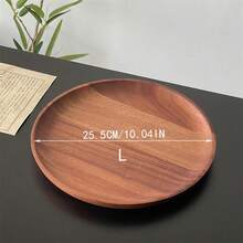 1pc Bamboo Wood High Foot Tray, For Holding Desserts, Cookies, Snacks, Suitable For Parties And Gatherings - Solid Wood High-legged Fruit Plate - View 12