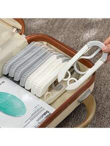 5pcs Multi-Functional Foldable Retractable Clothes Hanger, Collapsible Drying Rack, Portable Folding Travel Clothes Hanger For Travel, Business Trip, And Home Use – Ultra-Light, Space-Saving Drying Stand With Adjustable Arms, Durable Plastic Hangers, Quick-Dry Ventilated Design, Perfect For Laundry, Garment Care, Luggage-Ready Pack, Mother's Day Gift, Spring Cleaning, Easter Holiday Prep - Multicolor - View 3