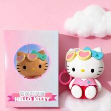 Sanrio 1 szt. brelok SANRIO do Hello Kitty – wisząca ozdoba z filtrem UV, zmieniająca kolor, ABS i poliester, uroczy motyw kreskówkowy, idealny na kluczyki samochodowe, plecaki, dla przyjaciół i rodziny (urodziny, ukończenie szkoły), akcesoria do Hello Kitty, brelok, zabawny dodatek, wysokiej jakości rzemiosło, pomysły na świąteczne prezenty, smycze do toreb z uchwytem na identyfikator, akcesoria samochodowe, zawieszki do toreb