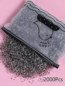 2000/4000 peças de elásticos de cabelo femininos de 0,47 polegadas para laços de cabelo, pequenos mini elásticos, grandes prendedores de rabo de cavalo para tranças, cordas de cabelo, acessórios de cabelo para uso diário, elásticos de cabelo