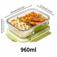 Hộp đựng thực phẩm có nắp kính này được làm từ kính dày, dung tích lớn, thích hợp để chuẩn bị bữa ăn và bảo quản thực phẩm trong bếp. Đây là hộp đựng cơm trưa bằng kính kín, chống rò rỉ, có thể sử dụng trong lò vi sóng, lò nướng, tủ lạnh và máy rửa chén. Là lựa chọn lý tưởng cho các buổi dã ngoại, học tập, làm việc và cắm trại. - Nhiều màu - Xem 8