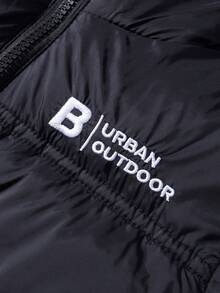 Nueva chaqueta acolchada para niños, cálida y a prueba de viento, serie negro y dorado, abrigo parka de otoño/invierno para niños y niñas