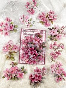 20pcs/Pack Vintage Flower PET Stickers, Multi-Size, For Scrapbooking, DIY Crafts, Photo Album Decoration - Multicolor - View 17