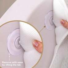 1pc Bone-Shaped Quick-Dry Bath Pillow, 4D Mesh With 2 Suction Cups, Machine Washable, Bathtub Headrest Pillow To Support Head, Neck And Waist - Multicolor - View 11