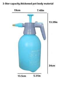 1pc 2L/3L, 67.64oz/101.45oz Watering Can, Adjustable Nozzle Garden Sprayer Bottle, Heavy Duty Anti-Drop Pressure Spray Bottle With Graduated Scale For Outdoor Gardening, Car Wash, Surface Disinfection