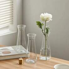 2/5/8/1/10 pièces Petits vases en plastique transparent, vases décoratifs mini modernes et mignons, convenant pour mariage, mariée, cadeau, anniversaire, décoration de table de restaurant, Noël, Halloween, Saint-Valentin