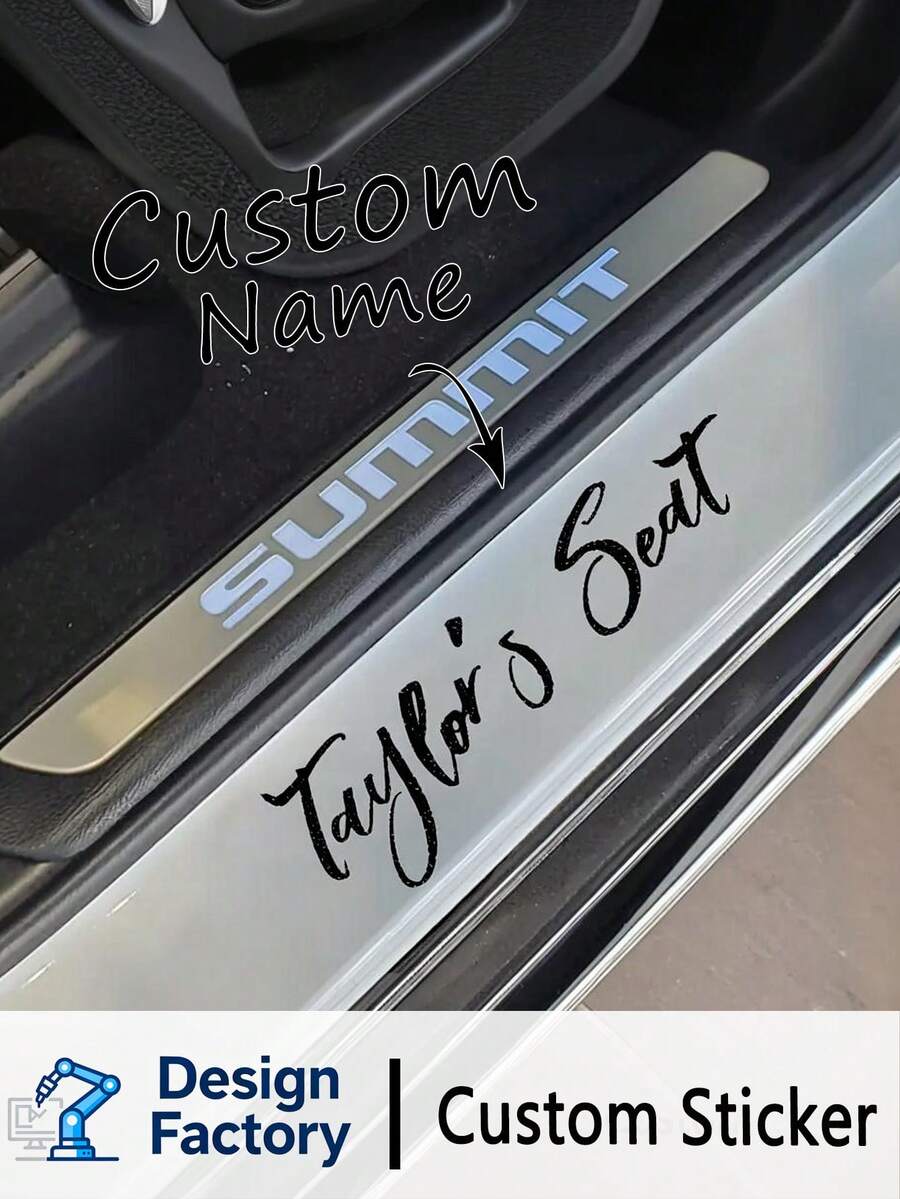 1 Stück anpassbarer Aufkleber, geeignet für Außenbereich von Autos, Laptops, Fenster und Türen, moderne Wanddekoration, Auto-Dekoration, Laptop-Personalisierung, glatte Oberflächen - stilvolle Dekoration. Erhältlich in verschiedenen Farben: Schwarz, Pink, Rot, Mehrfarbig, Weiß, Gelb, Gold, Grün, usw.