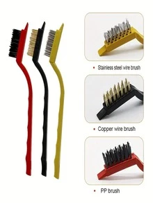 Stove Cleaning Tool Set, Paired With Brush Kit - Plastic, Color Coded (Black, Red, Yellow, White, Green, Blue, Brown) - Suitable For Gas/Oven/Induction Cooker, Shower, Bathtub, Sink, Oven, Dishwasher Multi Surface Safety