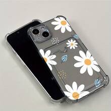 Funda de Teléfono Transparente con Patrón Floral Fresco y Moderno, Soporte para Tarjetas a Prueba de Golpes, Compatible con 15 Pro/15 Plus/15 Pro/15, 14 Pro/14 Plus/14 Pro/14, 13 Pro/13 Pro/13/13, 12 Pro/12 Pro/12/12, 11 Pro/11 Pro/11, XS/XR/XS/S - Colores mixtos - Ver 12