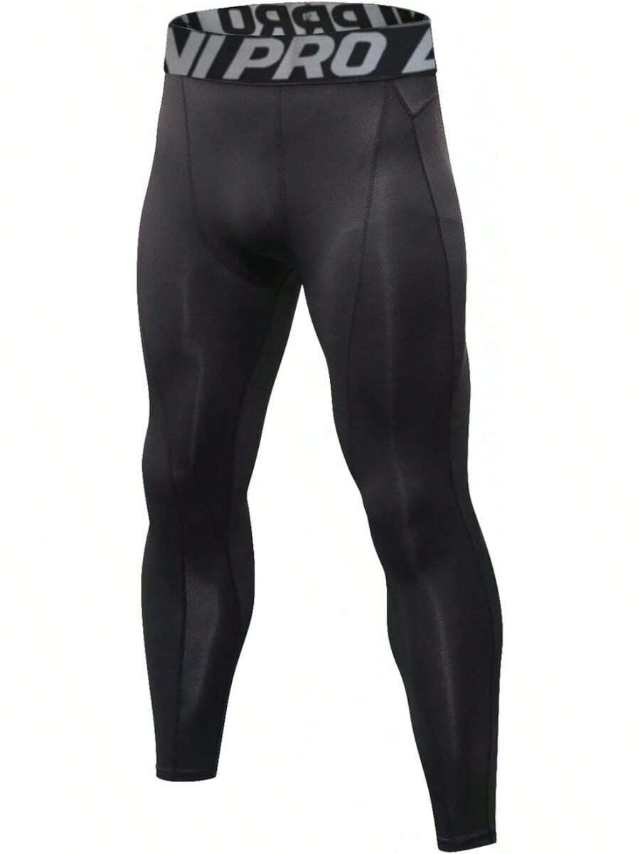 TendenciaPantalones de compresión para Hombre, Leggings Deportivos de Entrenamiento Bolsillo/sin BolsilloCalidad premium - Negro - Ver 1