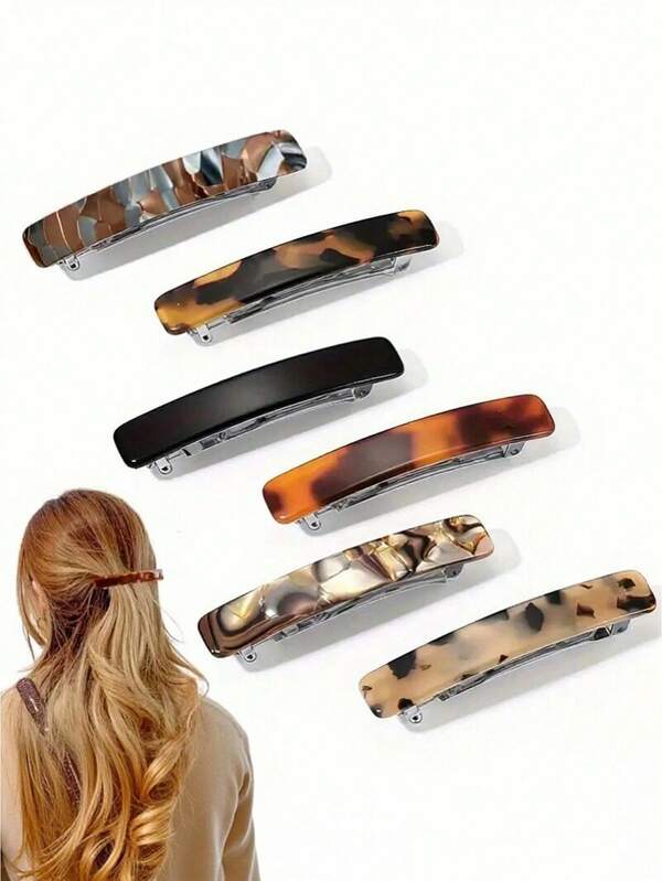 5pcs Colorful French Hair Clips - Minimalist Stylish New Hair Accessories, Suitable For Fashionable Hairstyles, Plastic Material, Fit All Hair Types, Women Hair Clips, Fall, Hair Accessories Women, Hair Tools, Hair Stuff, Stuff, Beauty Accessories, Gifts, Travel, Gifts For Women, Hair Stuff, Stocking Stuffers