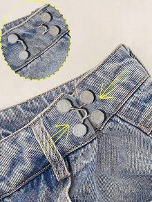 1/2pcs Round Waist Tightener Buckle Pants Pins For Jeans, Skirts, Pants, Collar Buttons Brooch Pins For Women And Men, High Quality Metal, Durable, No Tools Instant Pants Adjustable Button Pins, Metal Anti-Walking Light Brooch, Fashion And Detachable Pants Clip, Travel Essential, Bag Accessories For Girl, Student And Gift For Mom