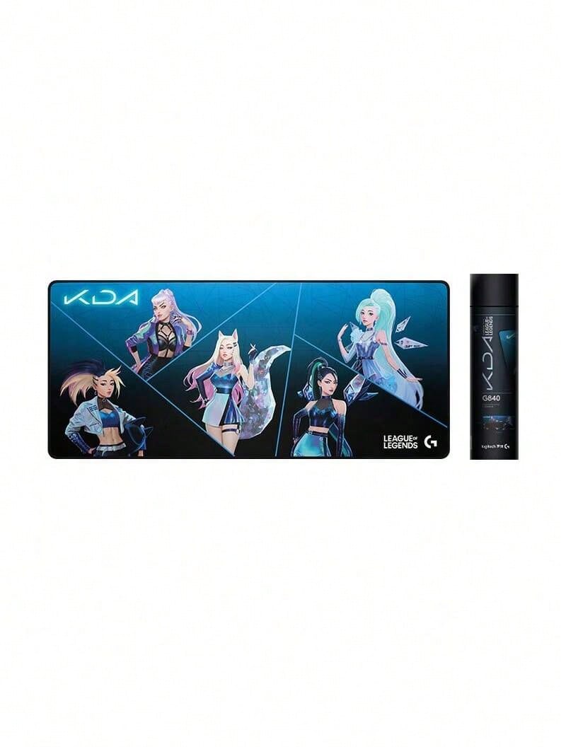 Logitech G840 XL KDA訂製版 電腦桌墊 滑鼠墊超大 電競遊戲滑鼠墊 KDA限定款 黑藍色 - 黑藍色 - 查看 1