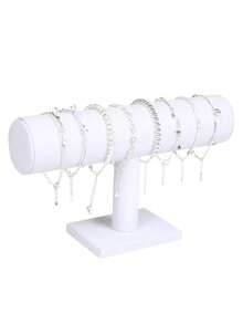 1 件 T 形手链展示架、天鹅绒手镯/手表架、珠宝收纳架、木质底座项链手链吊坠收纳架、时尚女士办公桌装饰收纳架，适用于家居装饰、返校礼物、情人节礼物 - 首飾展示架 - 查看 11