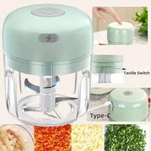 Electric Garlic Masher, Portable Mini Garlic Chopper, Garlic Blender, Household Electric Garlic Press, Wireless Garlic Mincer, Garlic Slicer, Portable & Compact Design, Easy To Use Kitchen Tool