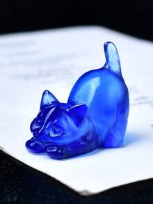 精美天然水晶雕刻猫咪，独特设计，蕴含能量的疗愈水晶宝石，能量疗愈冥想石，家居装饰及礼品，便携易带，亦可作为节日礼物，来自 CUPIDCRYSTAL 品牌 - 3.5cm翹屁股趴貓 - 查看 17