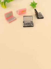 Colección de suministros de aprendizaje en miniatura para casas de muñecas, incluye libros, revistas, carpetas, mochilas, juguetes de escena de aprendizaje micro DIY, computadoras, teléfonos, relojes, calculadoras, accesorios de muñecas y suministros de arte en miniatura de estilo vintage