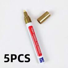 10pcs White/Gold, Tile Seam Repair Pen, White Tile Filling Pen, Bathroom Tile Floor Repair Kit, Mildew Proof And Waterproof Tile Marker, Home Improvement Wall Seam Marker
