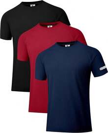 3 Paquetes-Negro/Rojo/Azul marino