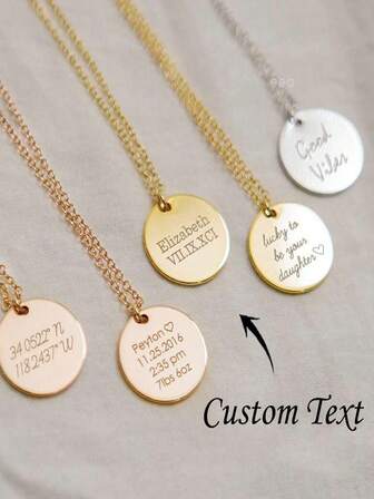 Personalisierte Münzkette mit eingraviertem Namen, Edelsteine an der Kette, Geschenk zum Schulanfang, Debütalbum, neutral, modisch, personalisiert, einzigartig, Jahrestag, Party, Schulmaterial, Schulanfang, Schulgeschenk, Lehrergeschenk, Universität, Kollegen, Wohnheim, personalisierte modische Kette, um der Familie und Freunden das perfekte Weihnachtsgeschenk zu machen