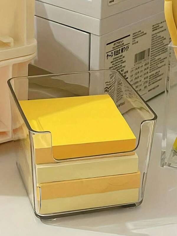 1pc Desk Drawer Organizer Box Divider Kitchen Tableware Stationery Organizer Small Box Clear Plastic Divider Tabletop Organizer Toiletries Household Clear Organizer Box Snack Organizer Basket Sundry Storage Shelf Back To School