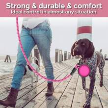 2 Pack Dog Leash 5 FT Heavy Duty - Comfortable Padded Handle - Reflective Dog Leash Medium Large Dogs With Collapsible Pet Bowl, Dog Gear - 套裝 2-黑色+藍色 - 查看 4