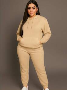 Women Two-Piece Outfits - Khaki - View 3