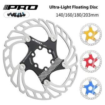 1pc IIIPRO Floating Disc Brake Rotor, 6-Bolt Disc Brake Rotor 180/160/203mm For Mountain Bike, Bicycle Disc Brake Accessories