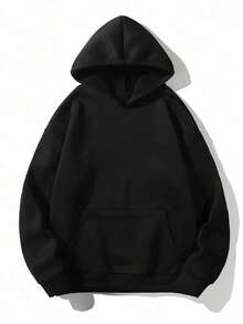 Counts Hoodie With Fleece For Men Casual And Versatile Fashionable And Sweater With Cap Men Size S-3XL - Black - View 4