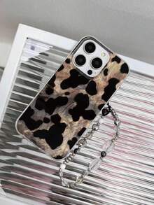 Husă de telefon minimalistă cu perle artificiale, imprimeu leopard, vopsită în stil ghepard, elegantă, cu ciucuri din pene, decorați pentru brățară, compatibilă cu 17 PROMAX /17/16/15 Pro Max, 15 Pro Max, 13/14/11/12/XS/XR/7/8/SE2, Galaxy A14/A15/S23/A50/A12/A32/A52/A72/A51/A21S/A13/A14/S22/S23 Ultra/S20 FE, cadou de ziua de naștere, versiune internațională, nu versiunea națională, aniversare de primăvară - Multicolor - Vizualizare 5