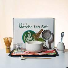 10pcs Japanese Ceramic Matcha Tea Set, Including Matcha Bowl With Spout, Packed In Colorful Gift Box - Multicolor - View 11