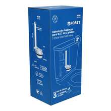 46286 Válvula de descarga de 3 pulgadas para WC de 2 piezas con cadena de acero inoxidable FOSET es un repuesto de alta calidad diseñado para garantizar un funcionamiento eficiente en sanitarios. Su construcción confiable y su compatibilidad con inodoros de 2 piezas la convierten en una solución práctica y duradera para reemplazar válvulas desgastadas o defectuosas.  Gracias a su diseño moderno y materiales resistentes, esta válvula ofrece un sellado  y un desempeño óptimo en cada descarga, mejorando la eficiencia del sanitario y prolongando su vida útil.