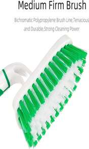 2-Pack Scrub Brush For Cleaning With Long Handle, Medium Firm Brush Bathroom Cleaning Supplies And Bathtub Cleaner And Shower Cleaning, Multi-Scene Use For Kitchen Or Carpet - ColorC - 查看 4