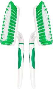 2-Pack Scrub Brush For Cleaning With Long Handle, Medium Firm Brush Bathroom Cleaning Supplies And Bathtub Cleaner And Shower Cleaning, Multi-Scene Use For Kitchen Or Carpet - ColorC - 查看 1
