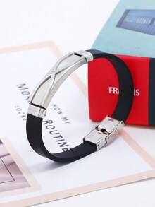 1 Peça Pulseira de Aço Inoxidável Banhada a Ouro 18K com Estampa de Cruz na Moda, Ajustável, Ideia de Presente