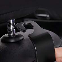 4pcs/2pcs Car Hooks, Strong And Sturdy Small Hidden Hooks, Multi-Functional Storage Hooks For Back Seat - Black - View 4