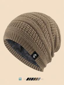 时尚男士“CK”标签针织帽，冬季户外羊毛保暖帽，适合钓鱼、爸爸等。女士休闲纯色宽松帽，轻便、柔软舒适，适合通勤、户外活动、徒步旅行、滑雪、狩猎，是送给朋友和家人、万圣节、圣诞节的理想礼物