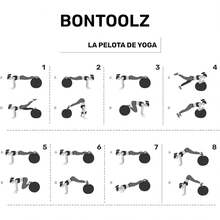 Pelota de Pilates, Pelota de Yoga, Pelota para Ejercicio Deporte de Equilibrio Equipo de Anti Estallido, 65 Pelota Pilates de Resistencia estática con Bomba, Antideslizante pelota yoga para Embarazo/Pilates/Yoga/Fitness/ Ejercicios Abdominales - 1 - Ver 5