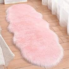 1pc Super Soft Faux Fur Area Rug - Plush, Washable Carpet For Living Room, Bedroom And Home Decor - Perfect Christmas Gift, Suitable For Living Room Carpet, Thick Autumn/Winter Rug, Fluffy Carpet, Thick Rug Kitchen Rug