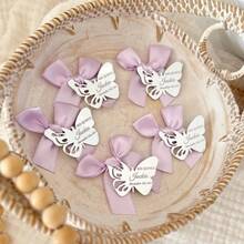 定制亚克力蝴蝶礼品标签，金玫瑰/金/银亚克力标签，个性化派对装饰，婚礼礼品标签，十五岁生日礼品标签，订婚礼品标签，新娘送礼会礼品标签，婴儿送礼会礼品标签，洗礼礼品标签，开斋节礼品标签，周年纪念礼品标签，婚礼派对标签，派对必备 - 多色 - 查看 12