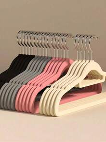 20/10/5 Packs Velvet Non-Slip Velvet Clothes Hangers | No-Mark Space-Saving Closet Organizers | Durable Plastic Hangers For Bedroom, Bathroom, Office, Dorm & Home Storage