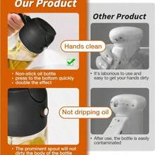 1pc 470ml Kitchen Reusable Oil Sprayer Bottle, High Pressure Oil Mister Dispenser, Glass Oil Sprayer Bottle For Cooking, Baking, Salad, Grilling, Kitchen Tool (Random Style & Color)