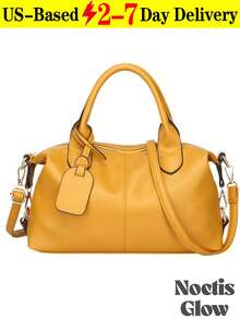 Women's Boston Bag, Handbag And Crossbody Bag, Large Capacity Commuter Bag,Shoulder Crossbody Bag,Spacious Work Tote, Lightweight Material Design,Adjustable Strap,Essential For Travel, Work And School - 彩色 - 查看 13