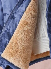 Tween Boys' Casual Thermal Lined Zip-Up Hooded Jacket With Pockets, Suitable For Autumn/Winter